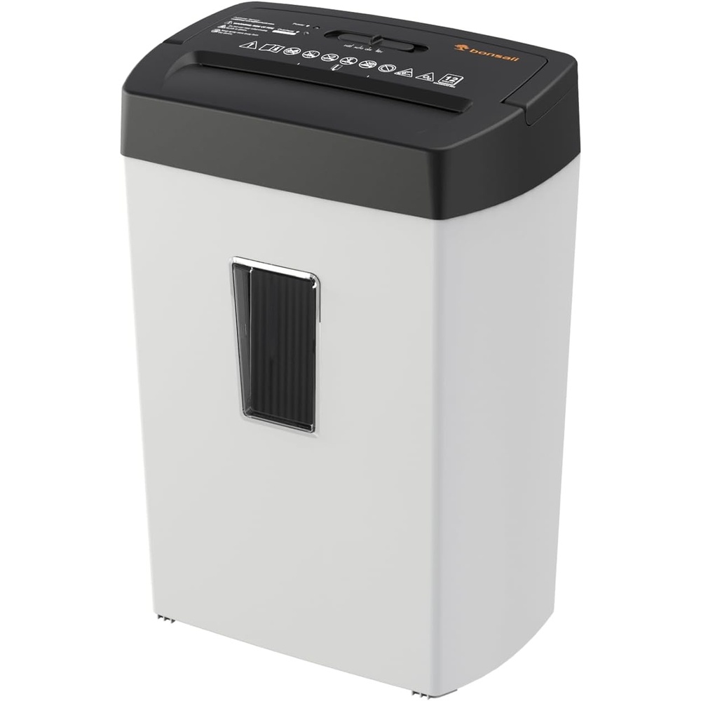 image:imageBonsaii 12Sheet Cross Cut Shredder P4 High Security Shredding 55 Gal Heavy Duty for Home Office Shreds Paper Credit Card Mail Staples with Transparent Window WhiteWhite Black