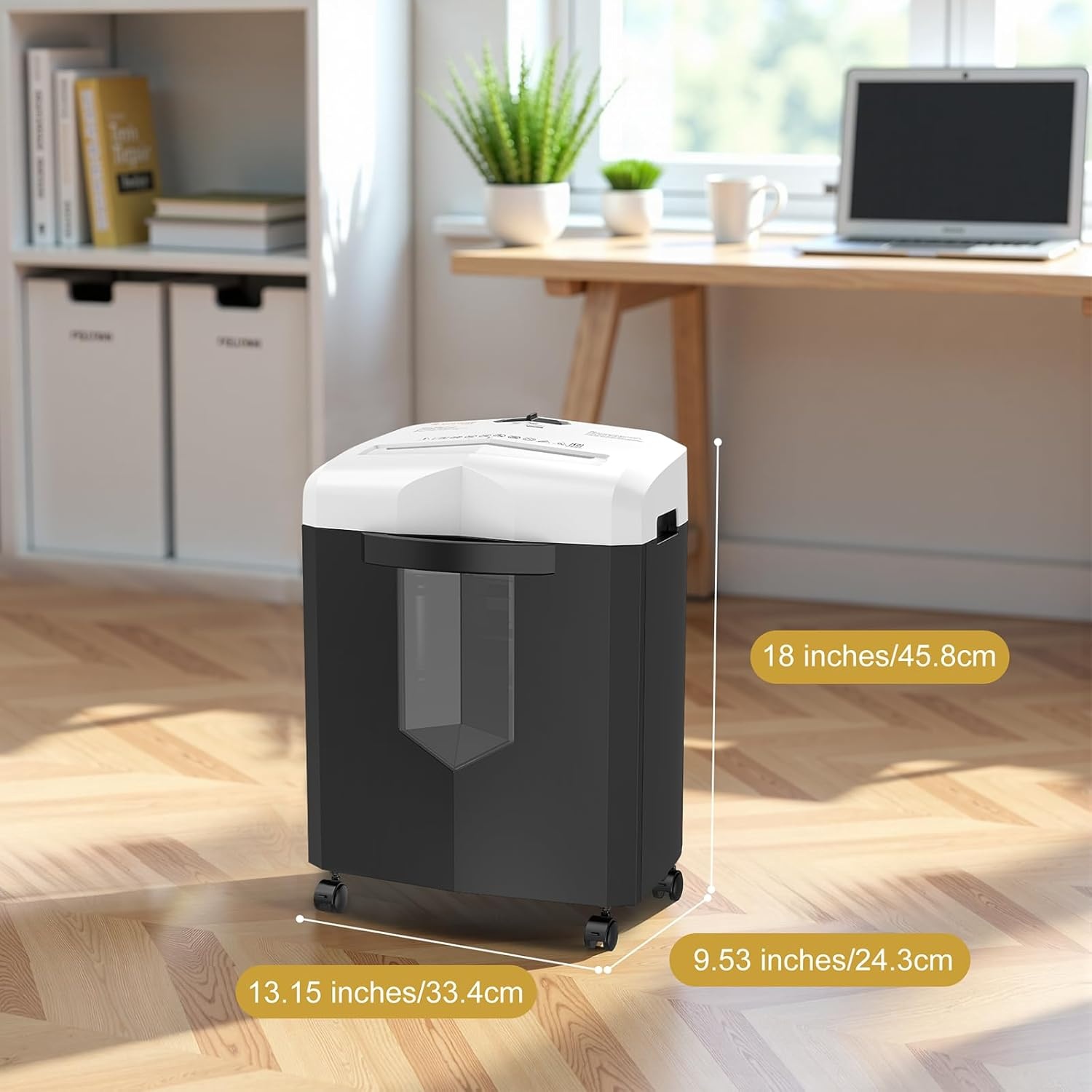 image:imageBonsaii 12Sheet Micro Cut Shredders for Home Office 60 Minute P4 Security Level Paper Shredder for CD Credit Card Mails Staple Clip with JamProof System amp 42 Gal Pullout Bin C266BBlackWhite