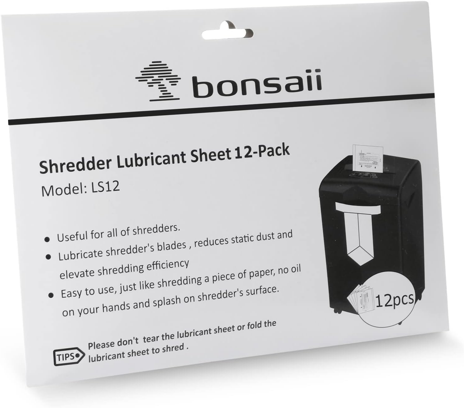 image:imageBonsaii Paper Shredder Lubricant Sheets 24Pack 84 x 59 inchpiece12 PACK