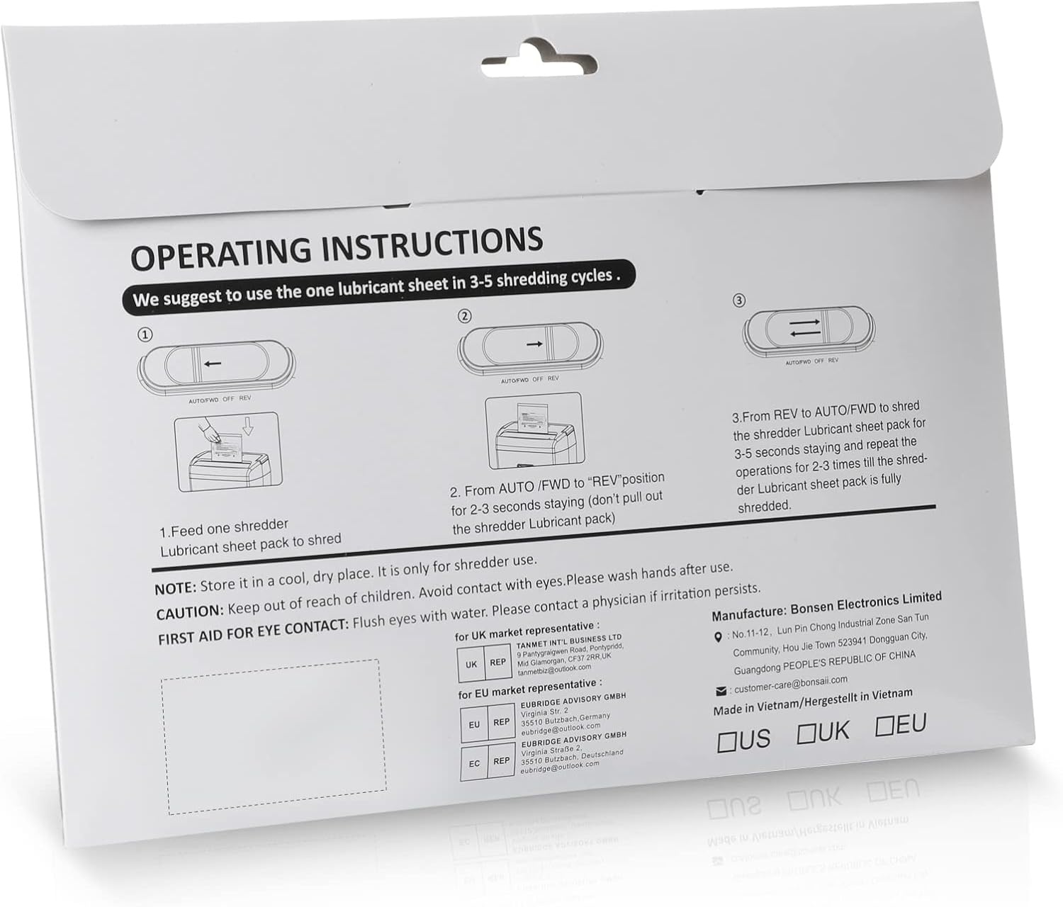 image:imageBonsaii Paper Shredder Lubricant Sheets 24Pack 84 x 59 inchpiece12 PACK