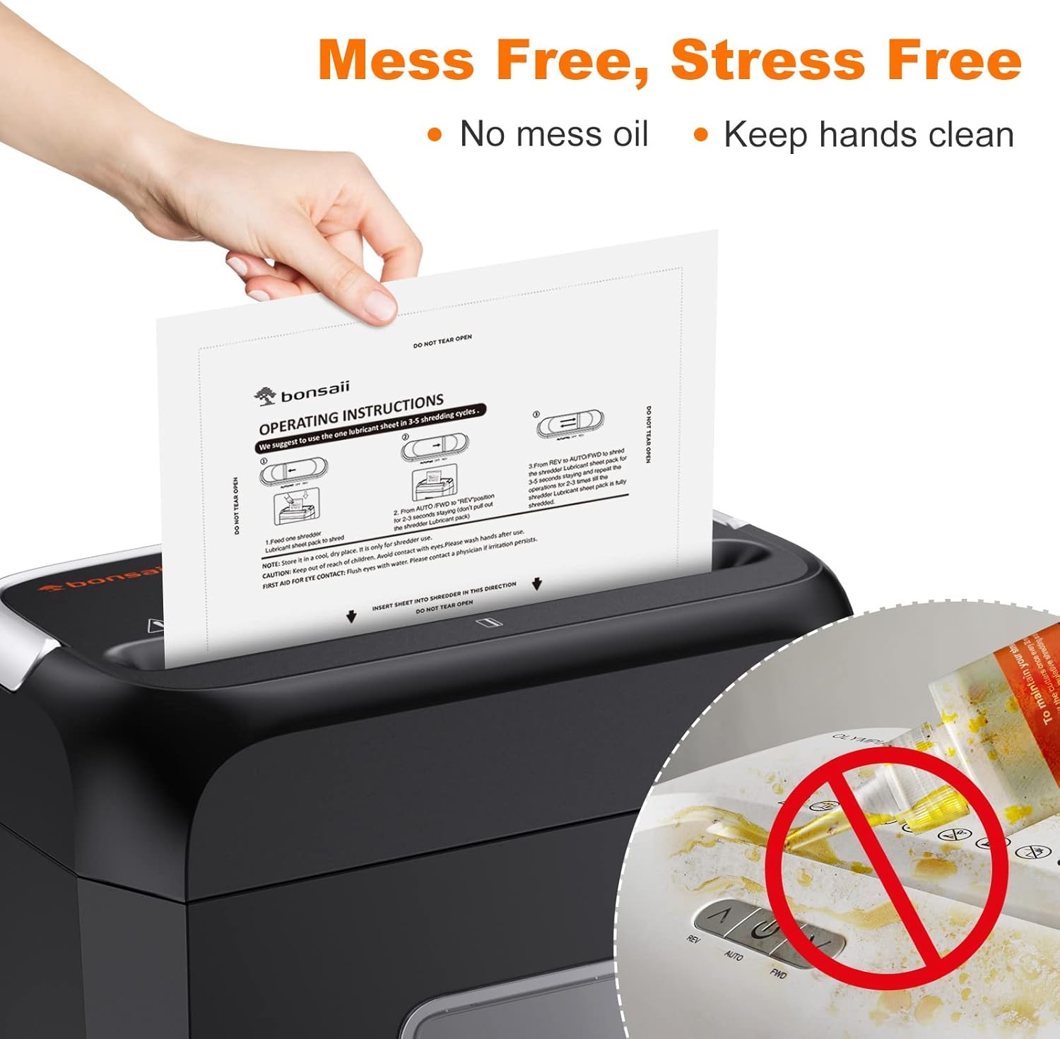image:imageBonsaii Paper Shredder Lubricant Sheets 24Pack 84 x 59 inchpiece12 PACK