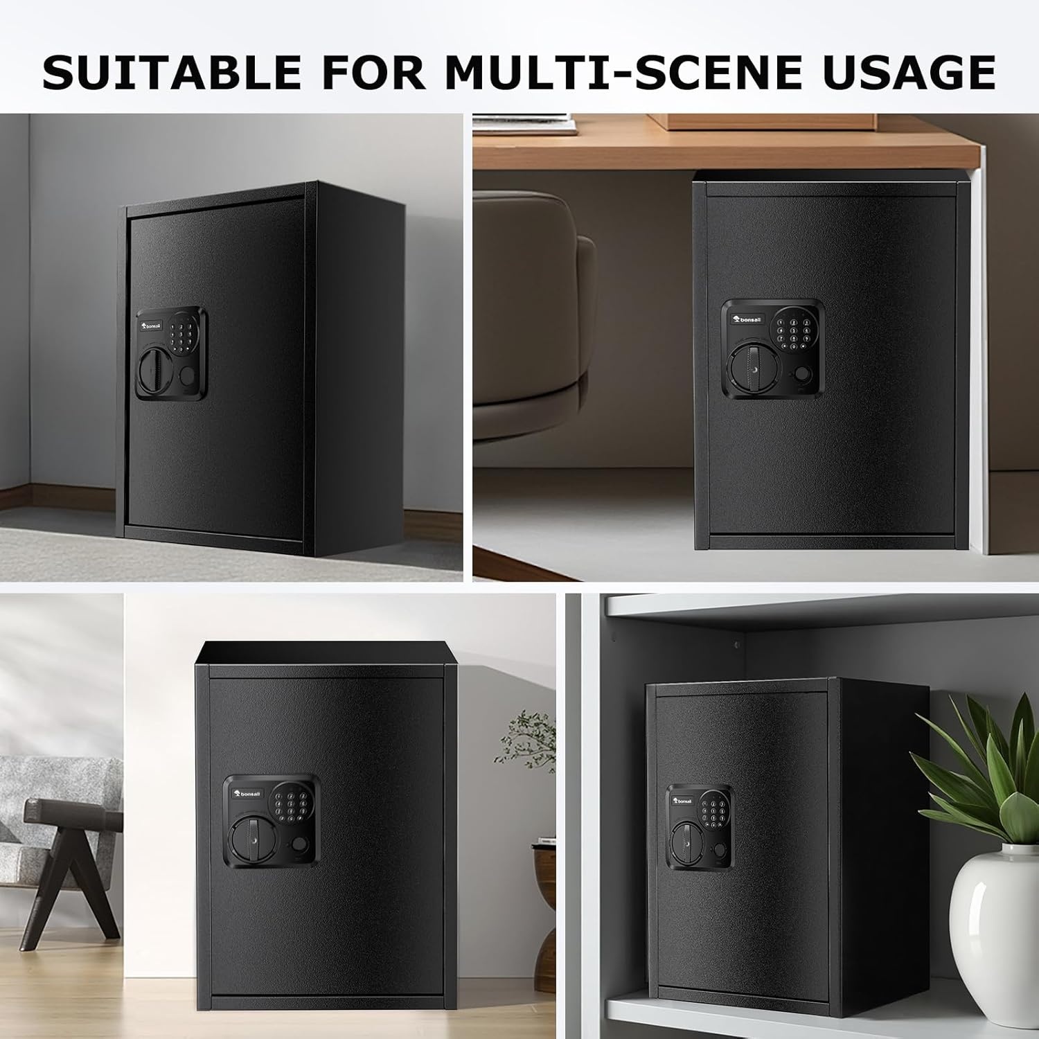 image:imageBonsaii Safe 06 Cubic Safe Box with Electronic Keypad Removable Shelf for Valuables Jewelry and Documents in Home Hotel or Business 984 x 1378 x 984 Inches SF00218 cuft