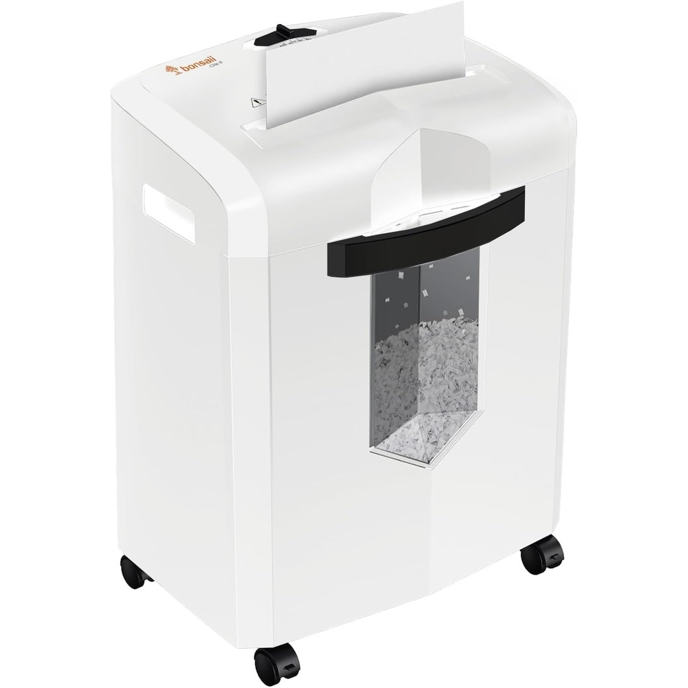 image:imageBonsaii 12Sheet Micro Cut Shredders for Home Office 60 Minute P4 Security Level Paper Shredder for CD Credit Card Mails Staple Clip with JamProof System amp 42 Gal Pullout Bin C266BWhite