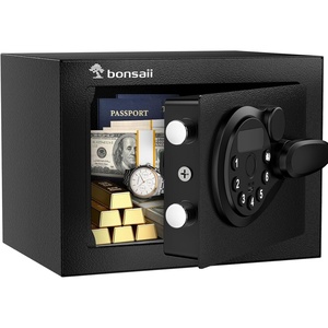 image:imageBonsaii Safe Box with Electronic Keypad Steel Security Lock Box with Key 023 Cubic Feet 906 W x 669 D x 669 H Small Hidden Safe for Cash JewelryElectronic Lock