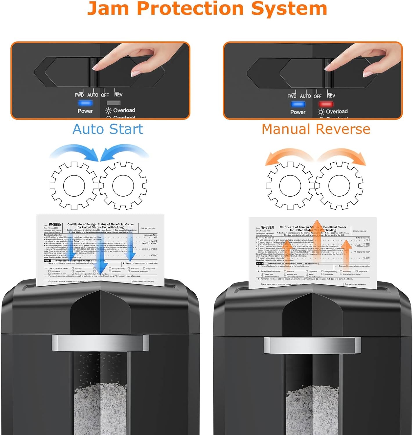 image:imageBonsaii 12 Sheet Micro Cut Paper Shredder 60Minute Continuous Run Time Home Office Heavy Duty Shredder for CD Credit Card Mails Staple Clip JamProof System 42 Gal Pullout BinBlack