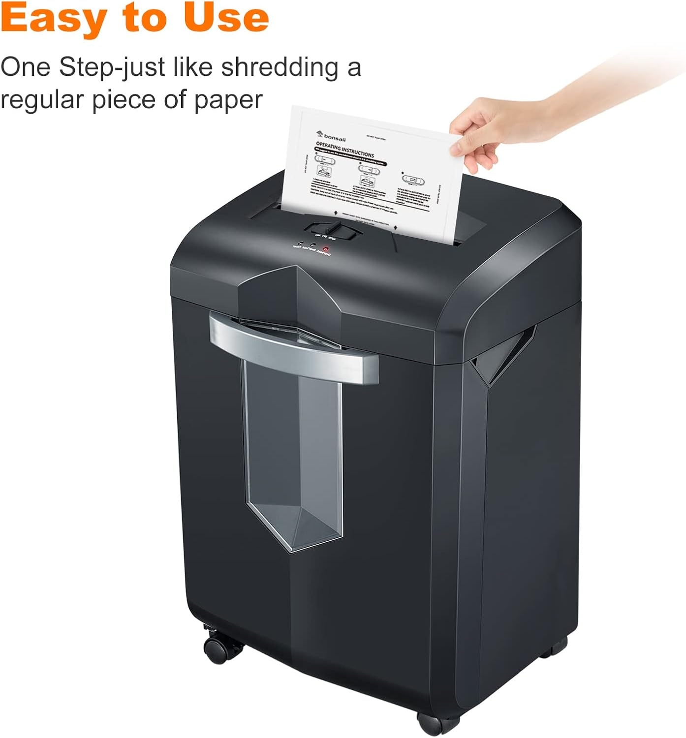 image:imageBonsaii 12Sheet Paper Shredder for Home Office Use amp 12 Pack Lubricant Sheets