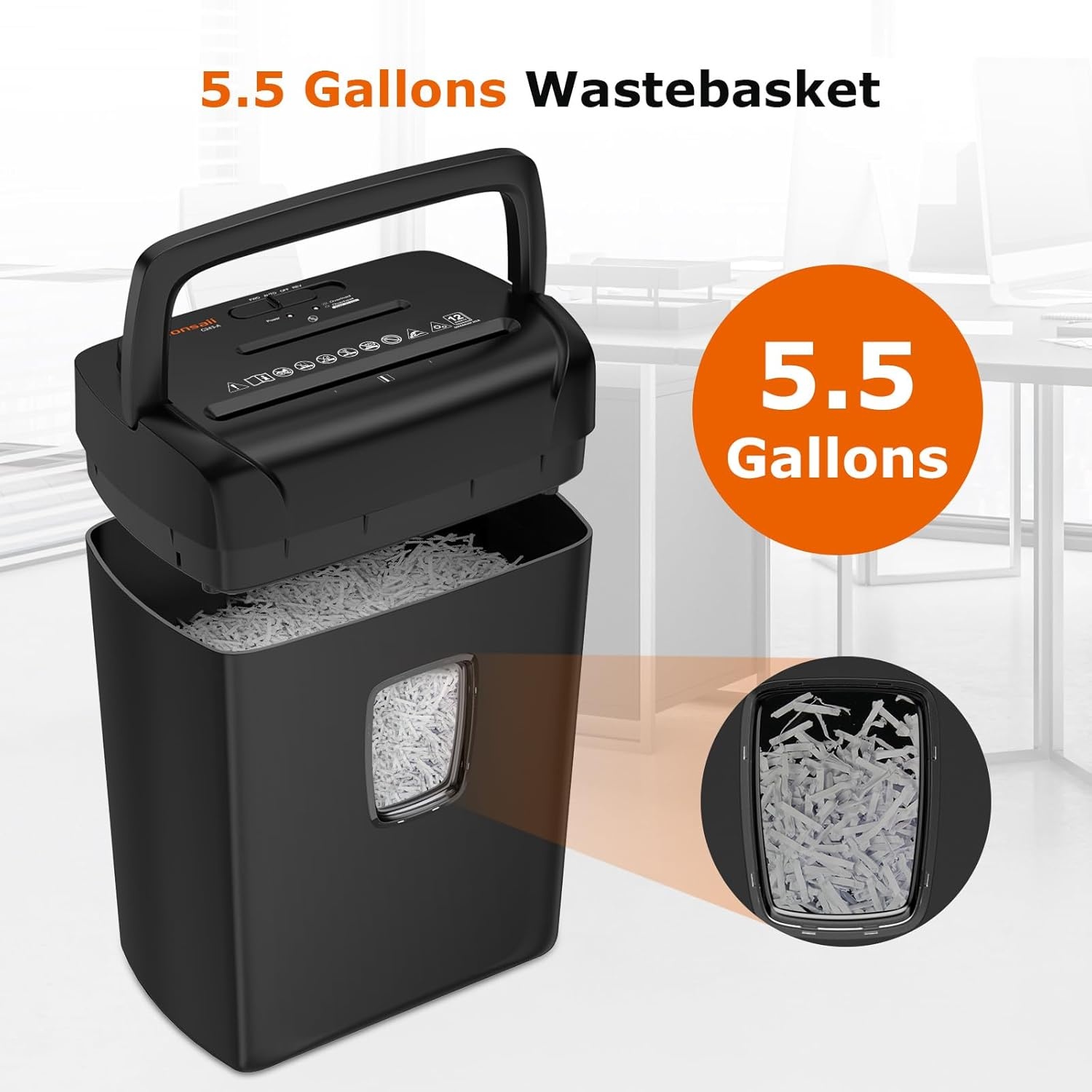 image:imageBonsaii 12Sheet Paper Shredder for Home Office Use amp 12 Pack Lubricant Sheets