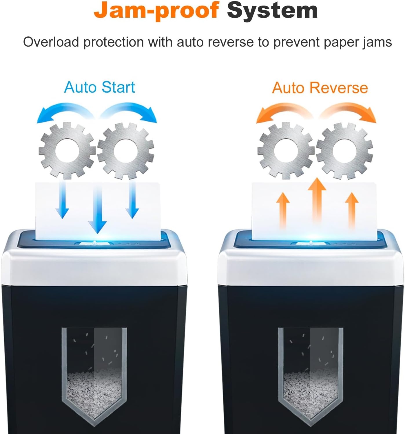 image:imageBonsaii 15Sheet Office Paper Shredder 40 Mins Heavy Duty Shredder for Home Office Crosscut Shreder with AntiJam System amp P4 High Security Supports CDCredit CardsStaple5 Gal Pullout Bin C169B