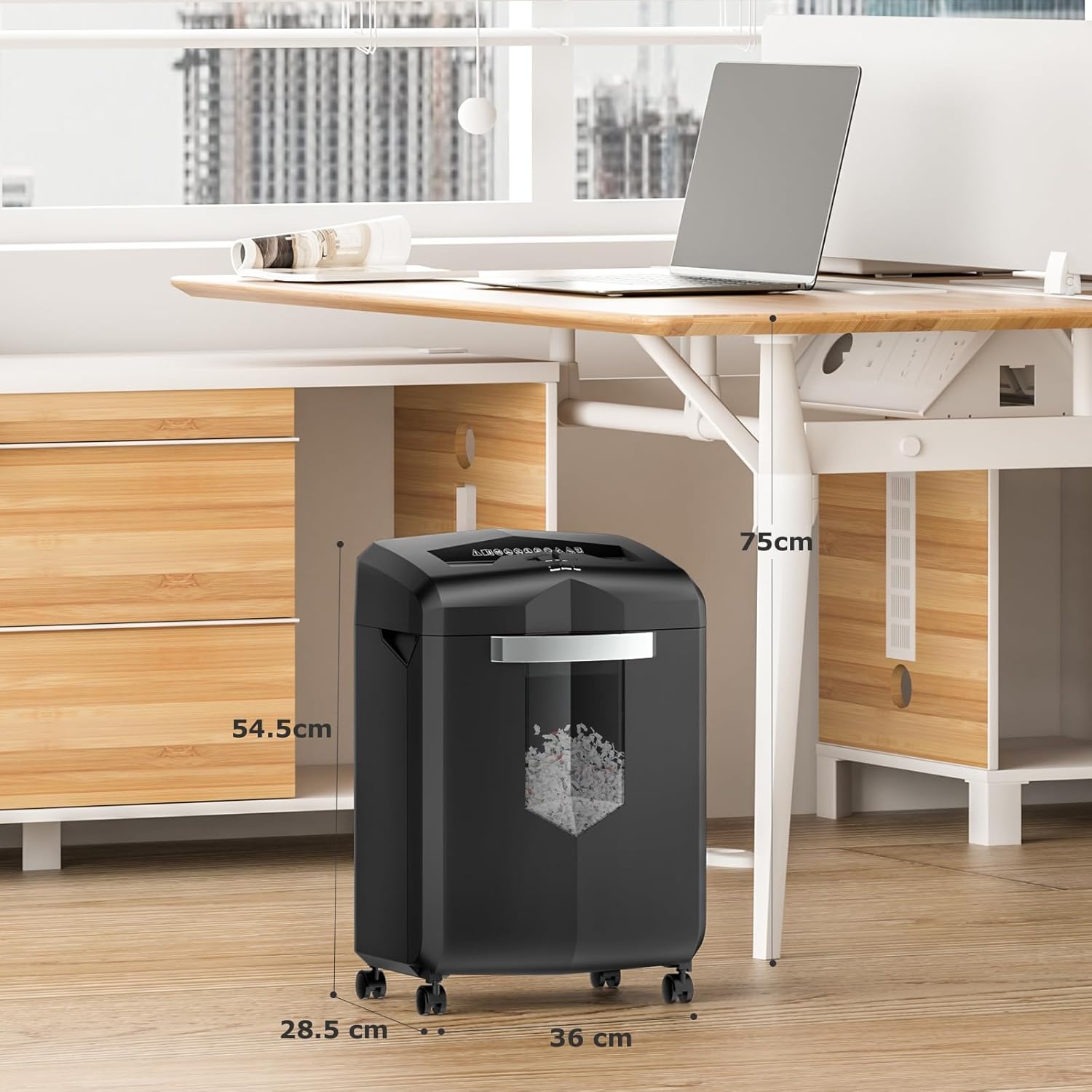 image:imageBonsaii 16Sheet Microcut Paper Shredder 60Minute Home Office Heavy Duty Shredder for CDCredit Card P4 Level with 6Gal Pullout Bin C149D1 8 Sheet Cross Cut