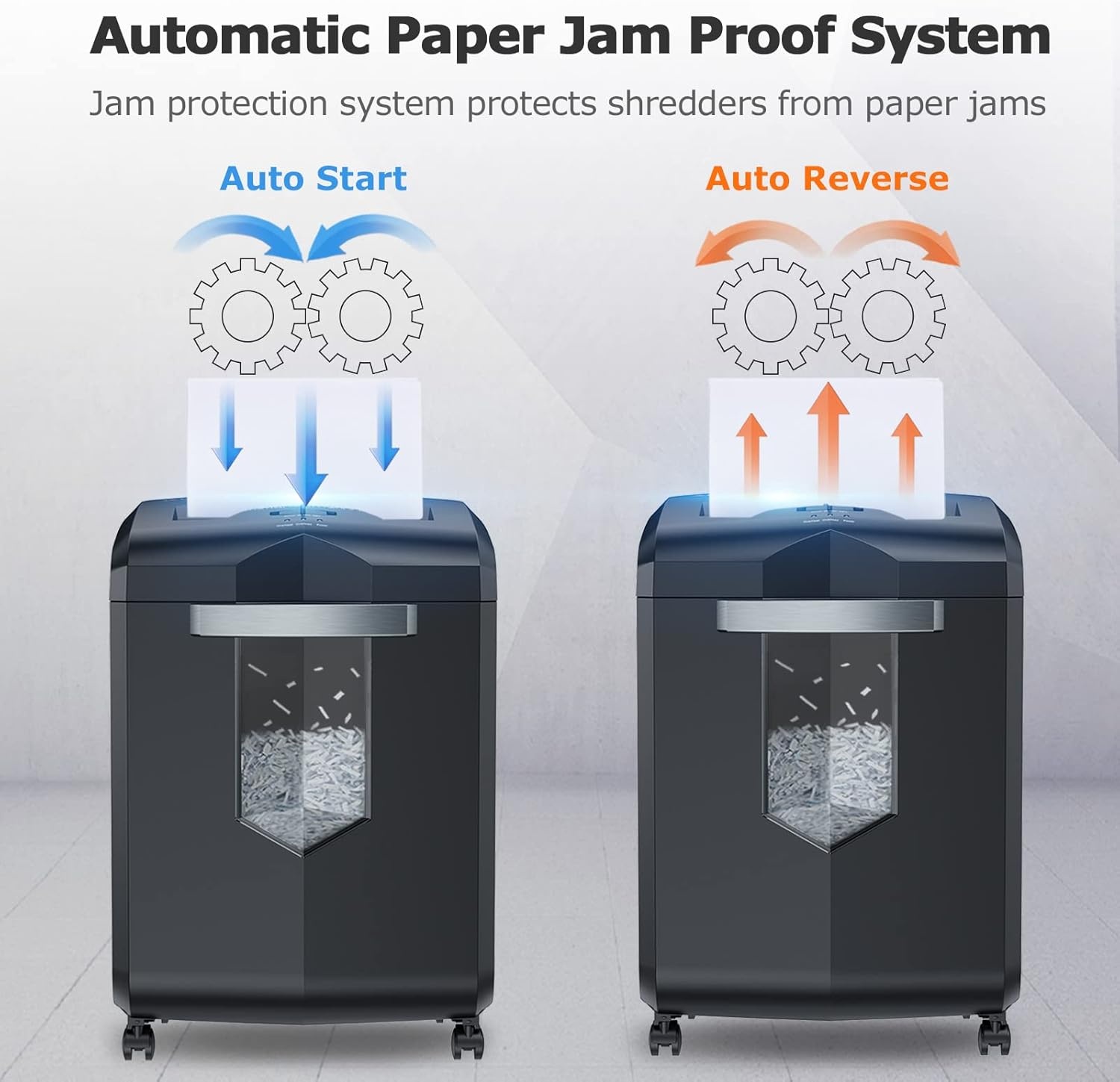 image:imageBonsaii 16Sheet Microcut Paper Shredder 60Minute Home Office Heavy Duty Shredder for CDCredit Card P4 Level with 6Gal Pullout Bin C149D1 8 Sheet Cross Cut