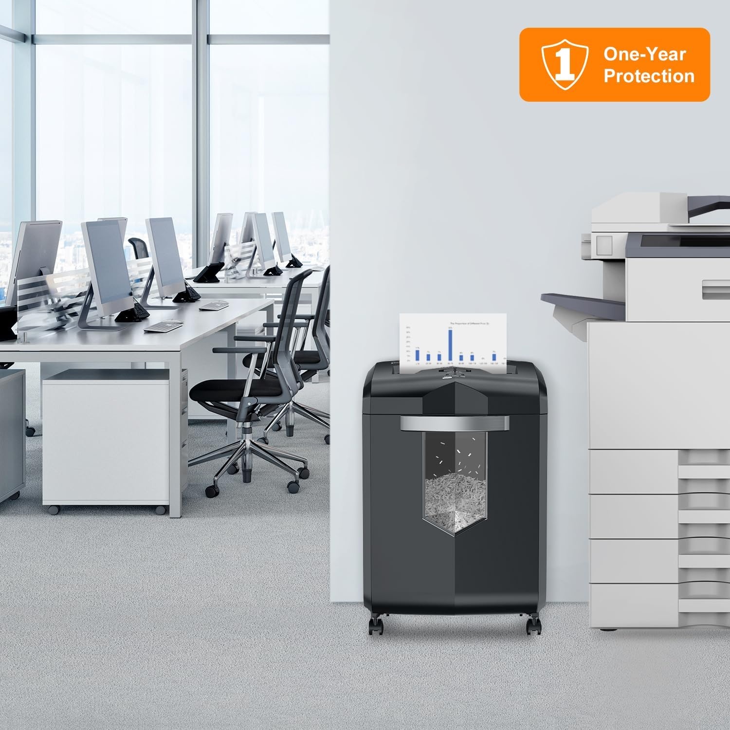 image:imageBonsaii 16Sheet Microcut Paper Shredder 60Minute Home Office Heavy Duty Shredder for CDCredit Card P4 Level with 6Gal Pullout Bin C149D16 Sheet Micro Cut