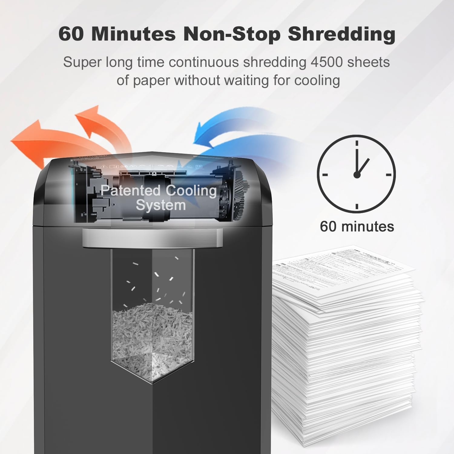 image:imageBonsaii 16Sheet Microcut Paper Shredder 60Minute Home Office Heavy Duty Shredder for CDCredit Card P4 Level with 6Gal Pullout Bin C149D16 Sheet Micro Cut