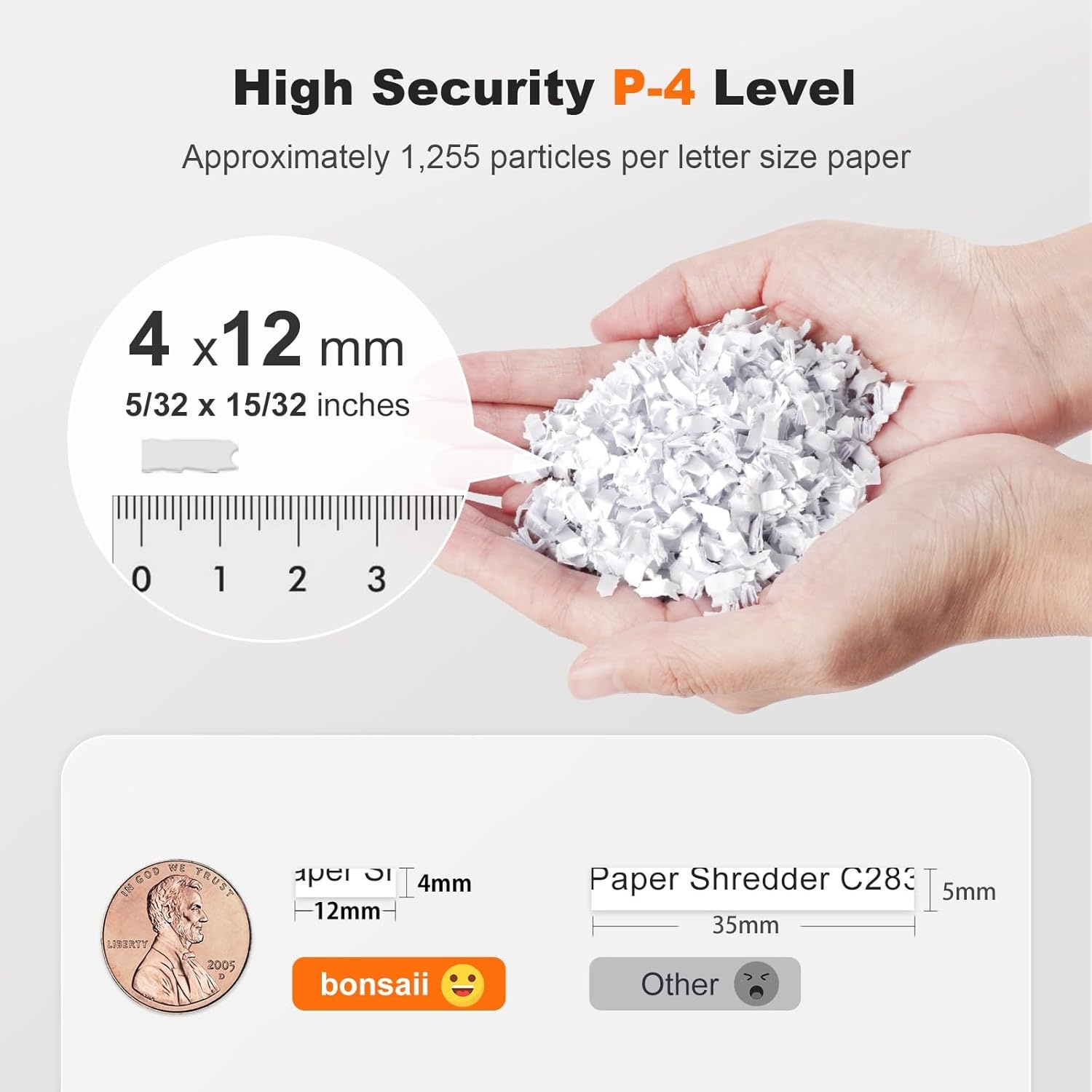 image:imageBonsaii 200Sheet Auto Feed Paper Shredder 60Min Nonstop Heavy Duty Shredders for Office 81Gal Bin P4 High Security Micro Cut Large Commercial Paper Shredder for Business C283A New VersionBlack