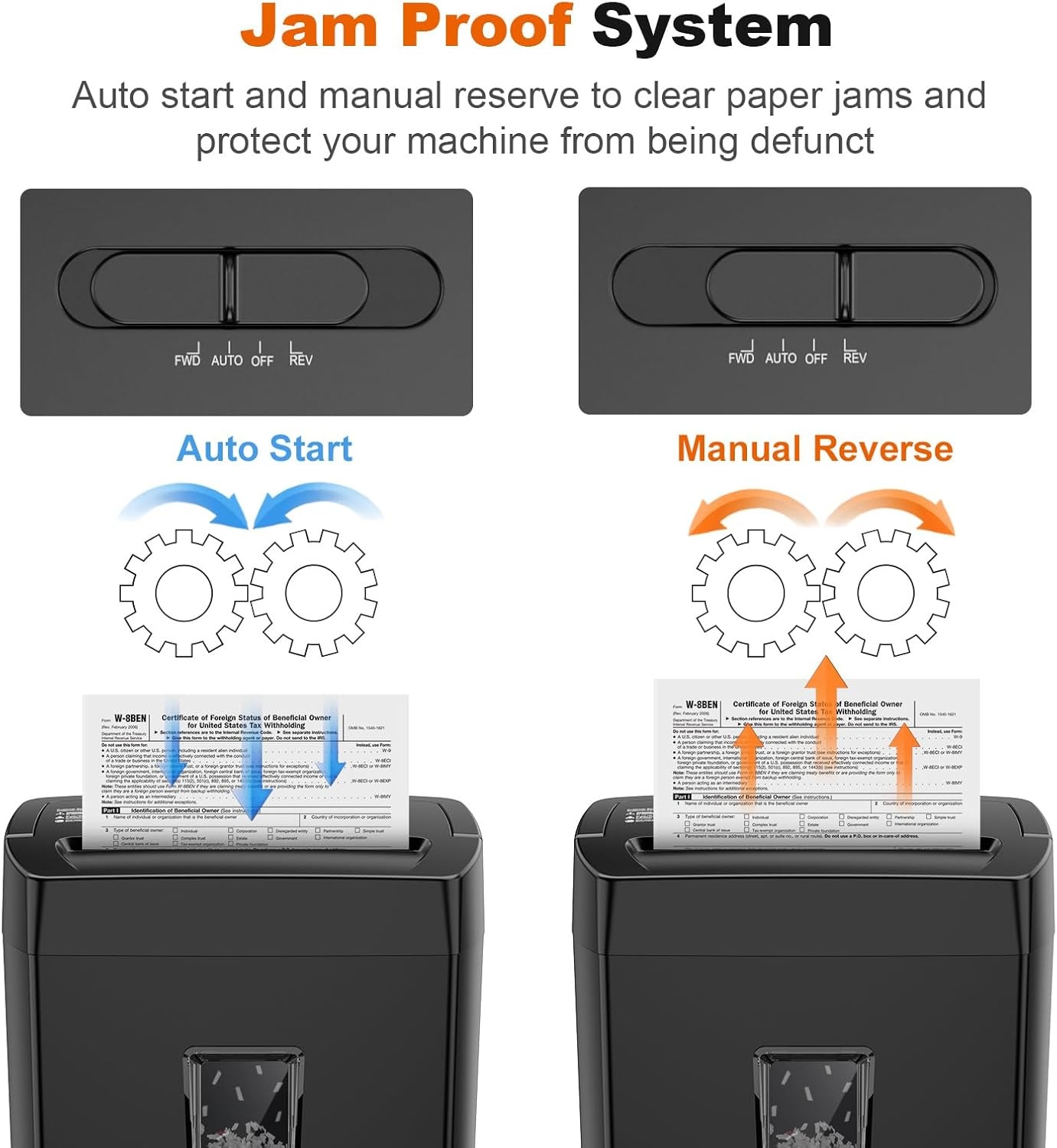 image:imageBonsaii Paper Shredder 10Sheet Home Office Shredders amp 12 Pack Lubricant Sheets