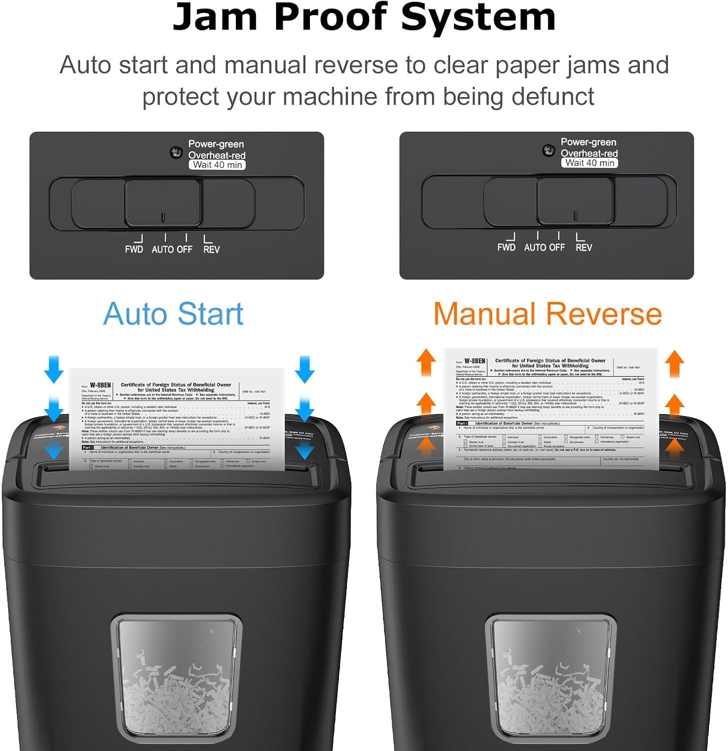 image:imageBonsaii Paper Shredder 8Sheet Crosscut Home Office Shredder with 42 Gallon Bin P4 Security Level Document Shredder Shred Credit CardMailStapleClip C261C UpdatedCrosscut 8 Sheet Updated