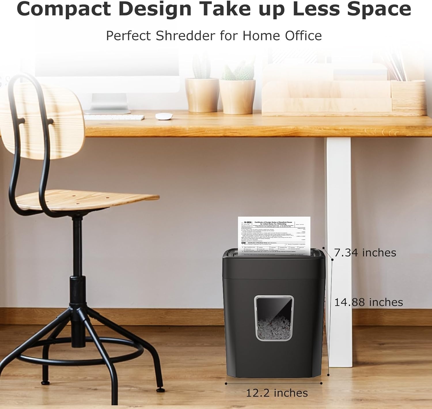 image:imageBonsaii Paper Shredder 8Sheet Crosscut Home Office Shredder with 42 Gallon Bin P4 Security Level Document Shredder Shred Credit CardMailStapleClip C261C UpdatedCrosscut 8 Sheet Updated
