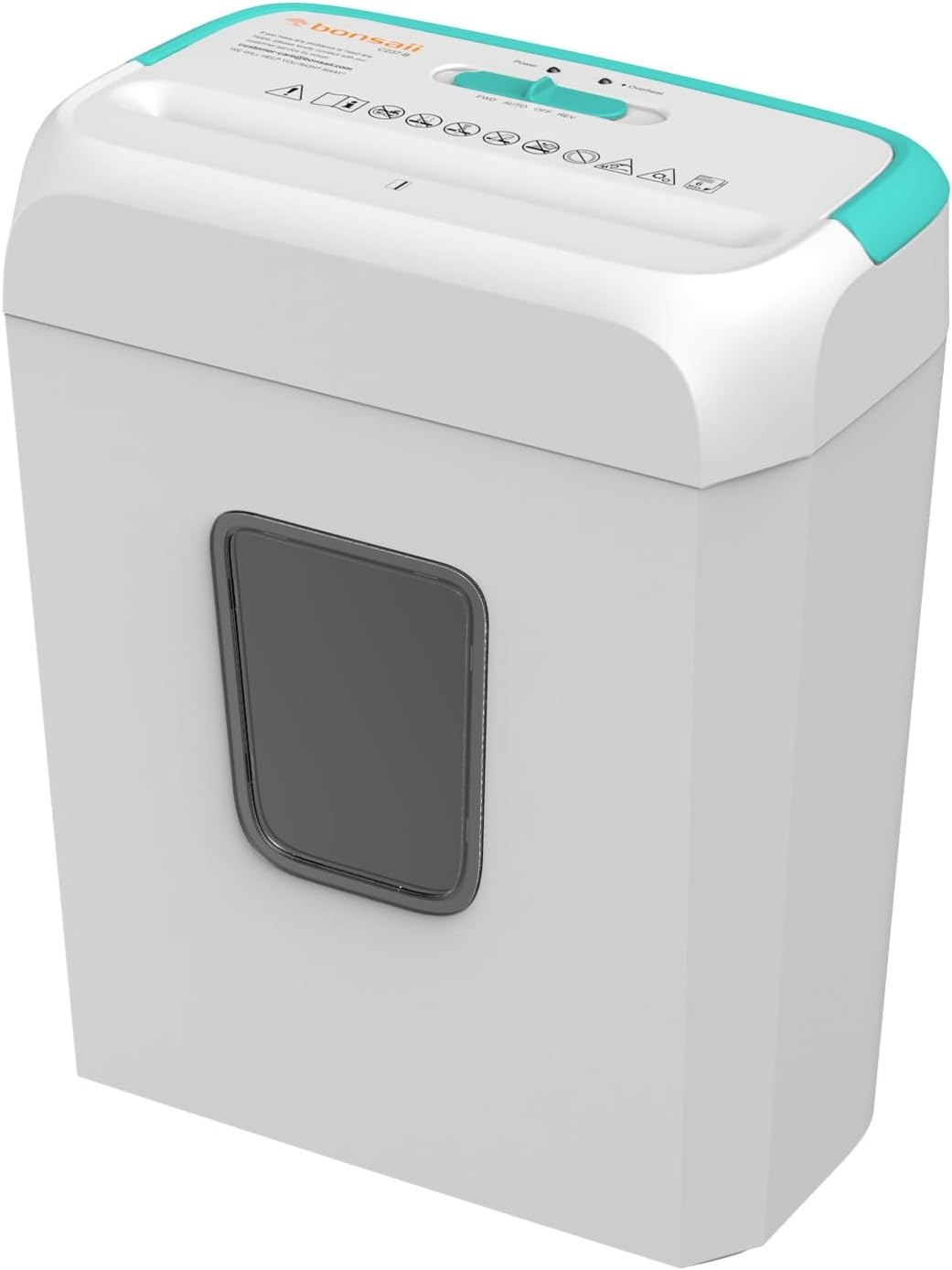 image:imageBonsaii Secure Shredder Home Office Shredder high Security 6Sheet CrossCut shredding for documents Mail Staples Credit Cards Equipped Convenient Handle 34Gallon Wastebasket White amp BlueWhite and Blue
