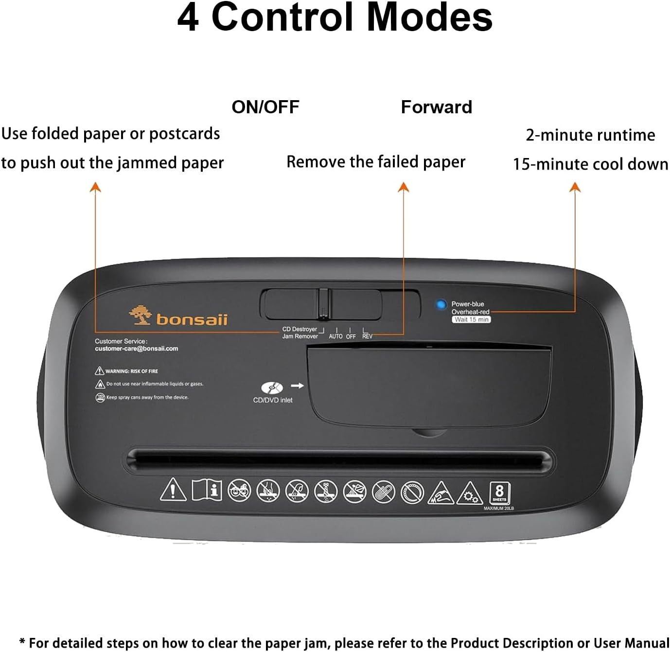image:imageBonsaii Secure Shredder Home Office Shredder high Security 6Sheet CrossCut shredding for documents Mail Staples Credit Cards Equipped Convenient Handle 34Gallon Wastebasket White amp BlueBlack