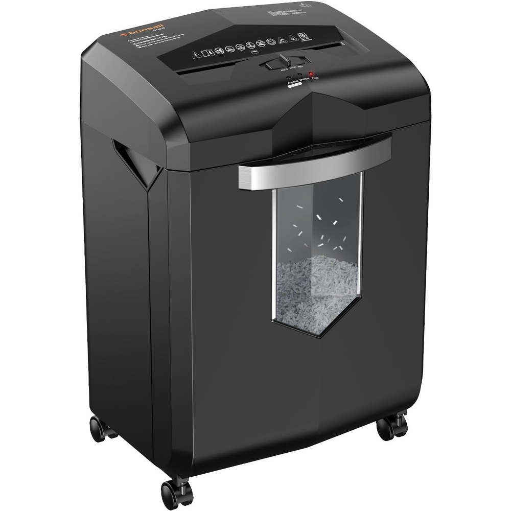 image:imageBonsaii 16Sheet Microcut Paper Shredder 60Minute Home Office Heavy Duty Shredder for CDCredit Card P4 Level with 6Gal Pullout Bin C149D16 Sheet Micro Cut