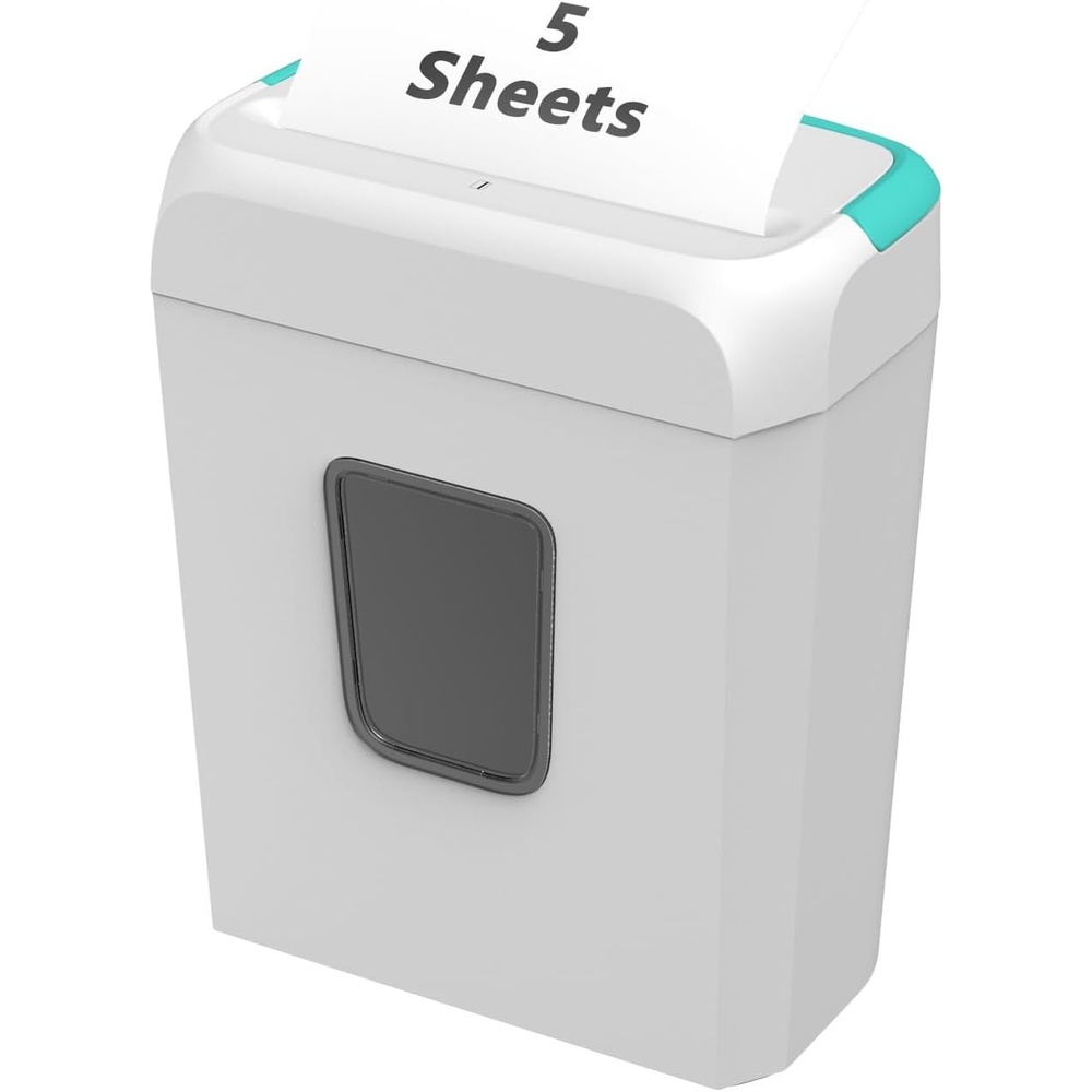 image:imageBonsaii Secure Shredder Home Office Shredder high Security 6Sheet CrossCut shredding for documents Mail Staples Credit Cards Equipped Convenient Handle 34Gallon Wastebasket White amp BlueWhite and Blue