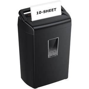 image:imageBonsaii 10Sheet Cross Cut Paper Shredder 55 Gal Home Office Heavy Duty Shredder for Credit Card Staple Clip with Transparent WindowC209D1 0 Sheet Crosscut