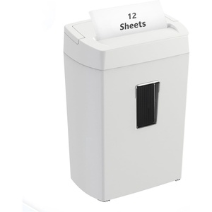 image:imageBonsaii 12 Sheet Micro Cut Paper Shredder  60Minute Continuous Run Time  Home Office Heavy Duty Shredder for CD Credit Card Mails Staple Clip JamProof System  42 Gal Pullout BinWhite
